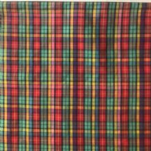 Red and Green Tartan Check Burberry Shirting 100% Cotton Fabric 150cm x 0.5m
